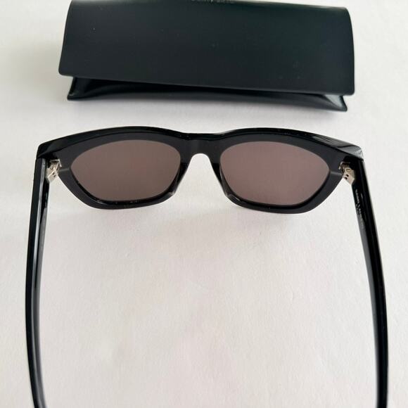 YSL Saint Laurent Wayfarer Sunglasses Rectangle Black Acetate Square Luxury $495